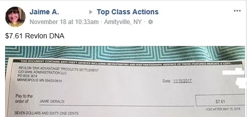 Revlon fb check 11-20-17