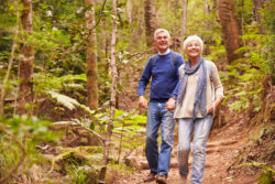 DePuy Zimmer hip implant hip replacement walking woods