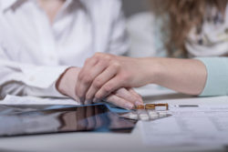 Taxotere hair loss alopecia cancer holding hand