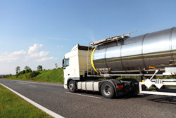 Praxair truck drivers tank truck