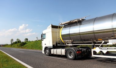 Praxair truck drivers tank truck