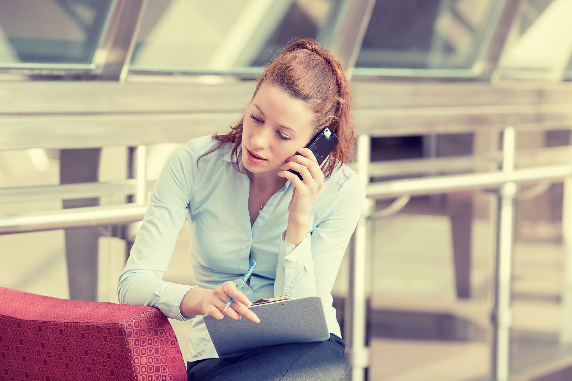 TCPA robocalls woman on phone