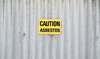 Asbestos warning sign