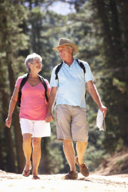 DePuy hip implant hip replacement couple walk hike