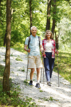 DePuy Pinnacle hip implant hip replacement couple hiking