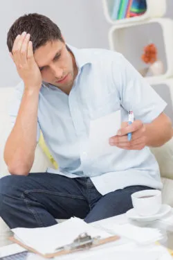 FACTA credit card debit card receipt man reading receipt