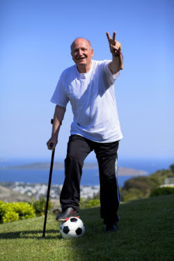 Zimmer Persona knee implant knee replacement older soccer player