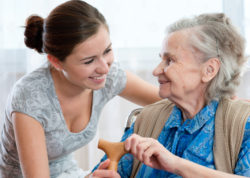 A young woman and older woman in a Place For Mom TCPA class action