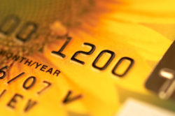 debit card close up