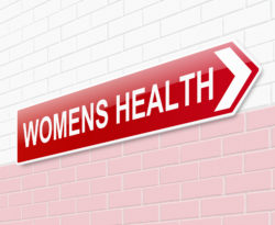 sign directing to womens health.