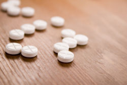 pills on table