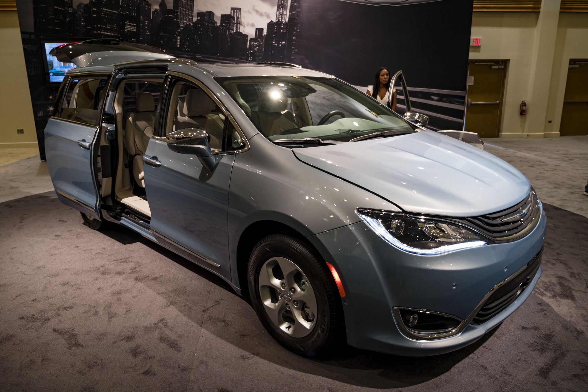 MIAMI, USA - SEPTEMBER 10, 2016: Chrysler Pacifica on display during the Miami International Auto Show at the Miami Beach Convention Center.