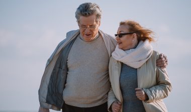 Stryker LFIT hip implant hip replacement couple walking
