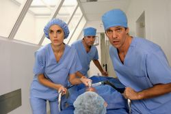Levaquin aortic aneurysm aortic dissection medical emergency doctors pushing gurney