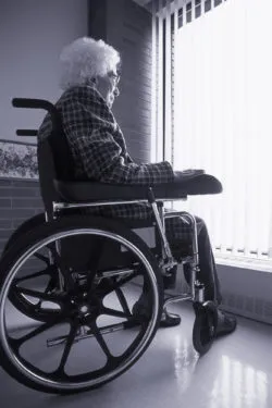 woman in senior care facility