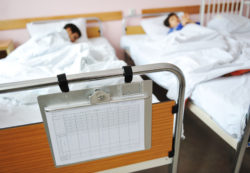 Ill child in hospital