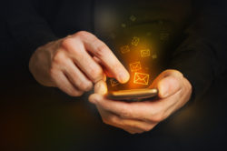 text messages on smartphone