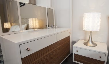 furniture appliance injury dresser and side table in showroom