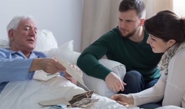 Xarelto bleeding family visiting man in hospital