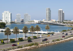 Miami pedestrian bridge collapse lawsuit Miami skyline