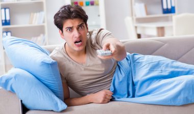 Samsung plasma TV man watching TV