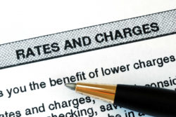 bank rate and charge information