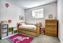 Furniture in childrens room, illustration of Ikea dressers