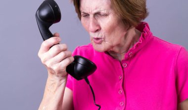 woman angry at receiving Synchrony Robocalls