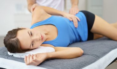 woman getting physical therapy after Biomet hip replacement problems