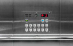inside of elevator car with buttons