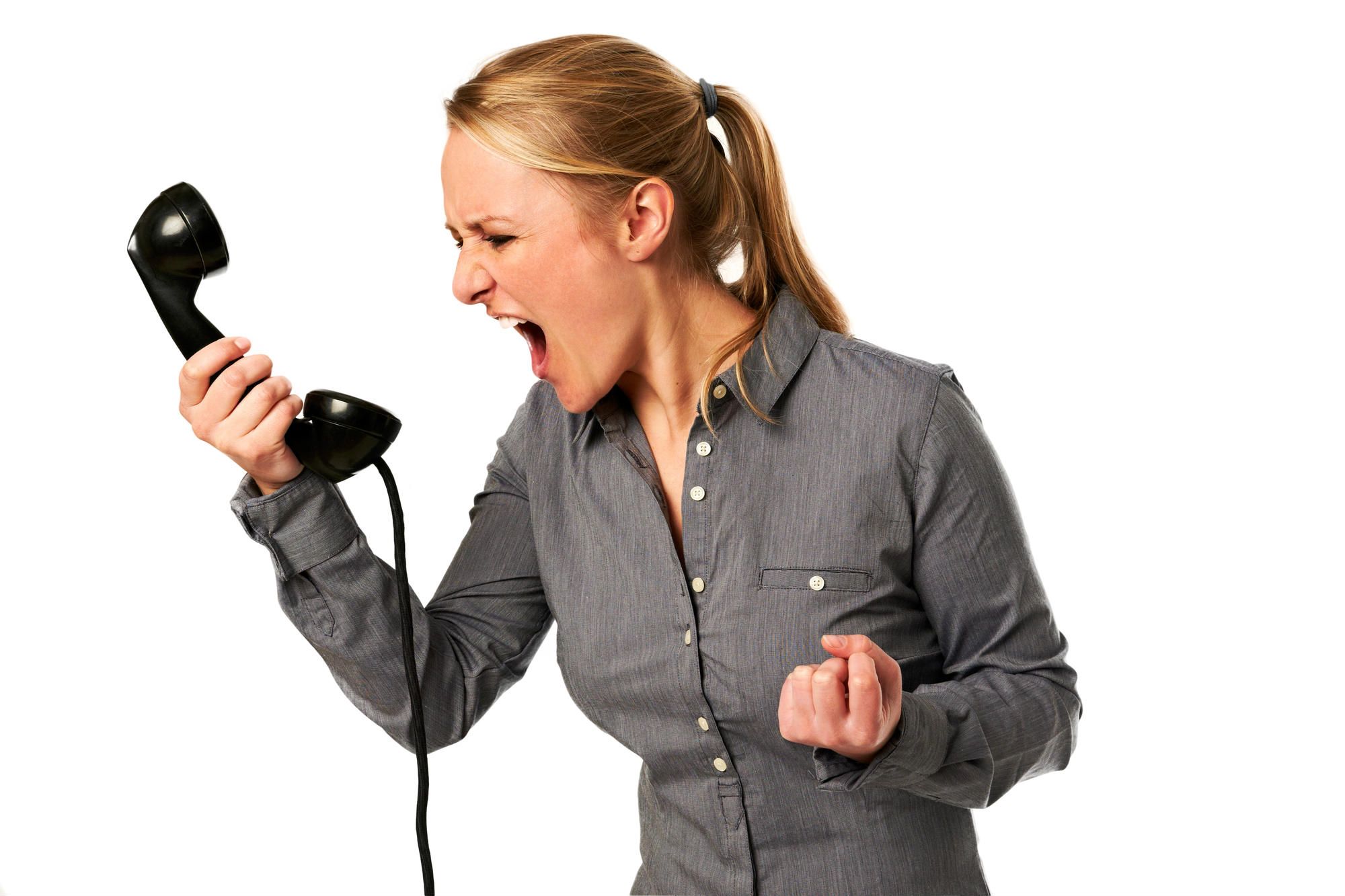 angry consumer dealing with VW service robocalls