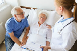 woman receiving talc powder cancer diagnosis