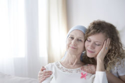 woman undergoing chemotherapy for breast cancer