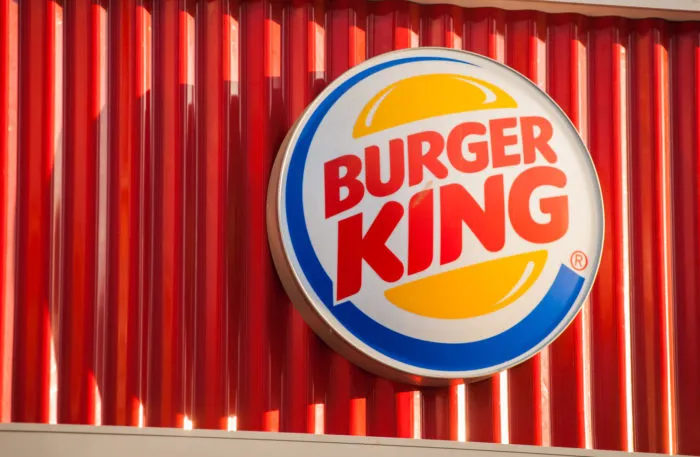 Burger King fast food restaurant sign