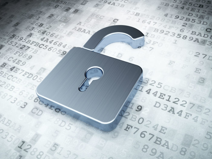 image of lock protecting identity theft and data