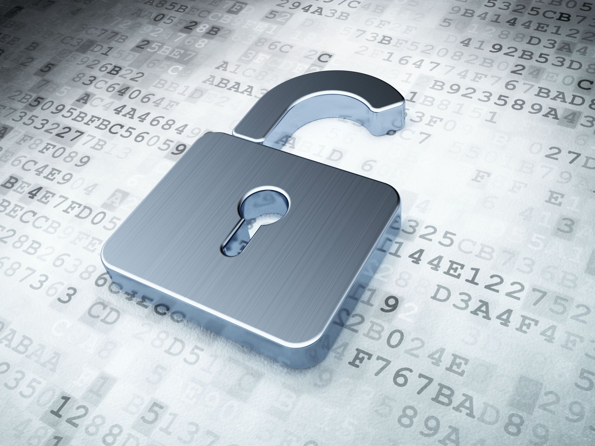 image of lock protecting identity theft and data
