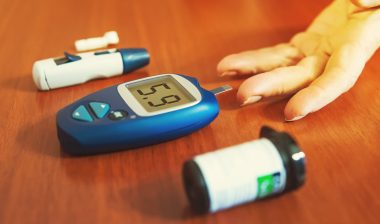 hand gesturing to diabetes testing items