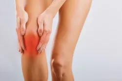 A person with knee pain