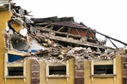 Destroyed building