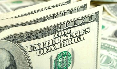Close up of hundred dollar bills