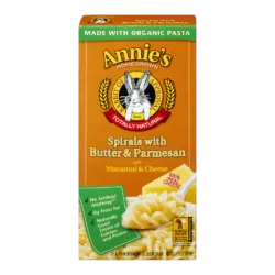 box of Annie’s Spirals with Butter & Parmesan Macaroni & Cheese