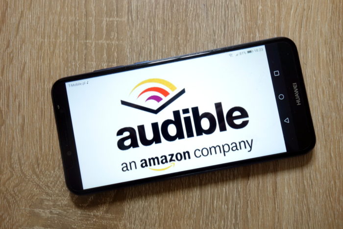 audible app open on phone