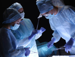 Team of surgeons working