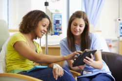 Woman undergoing chemotherapy