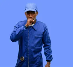 Plumber with mesothelioma from asbestos exposure coughs