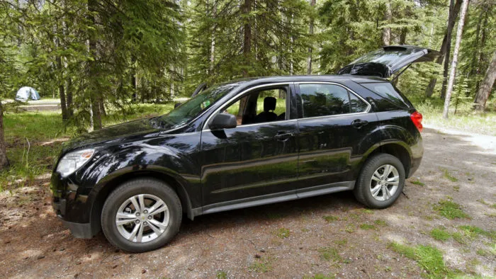 Chevrolet Equinox in the woods
