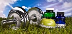 healthy living with weights and GNC supplements