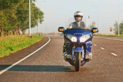 Motorcycle on the open road