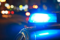 Police siren and lights