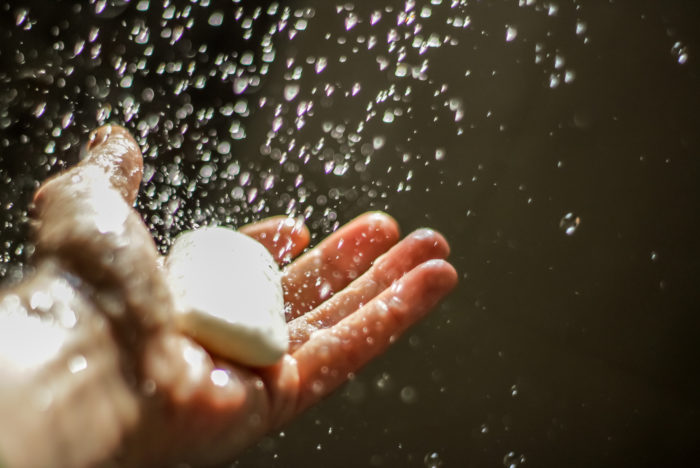 soap made with caustic soda